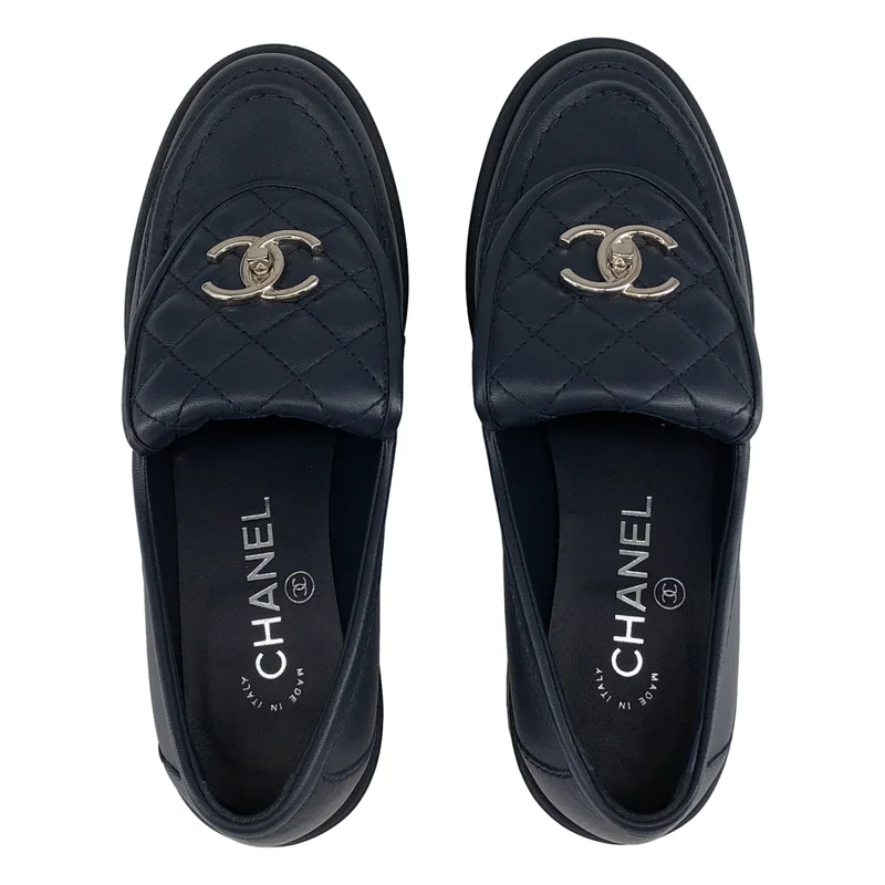 CHANEL / シャネル | ココマーク ターンロック マトラッセ ローファー G36646 | 36C | レディース
