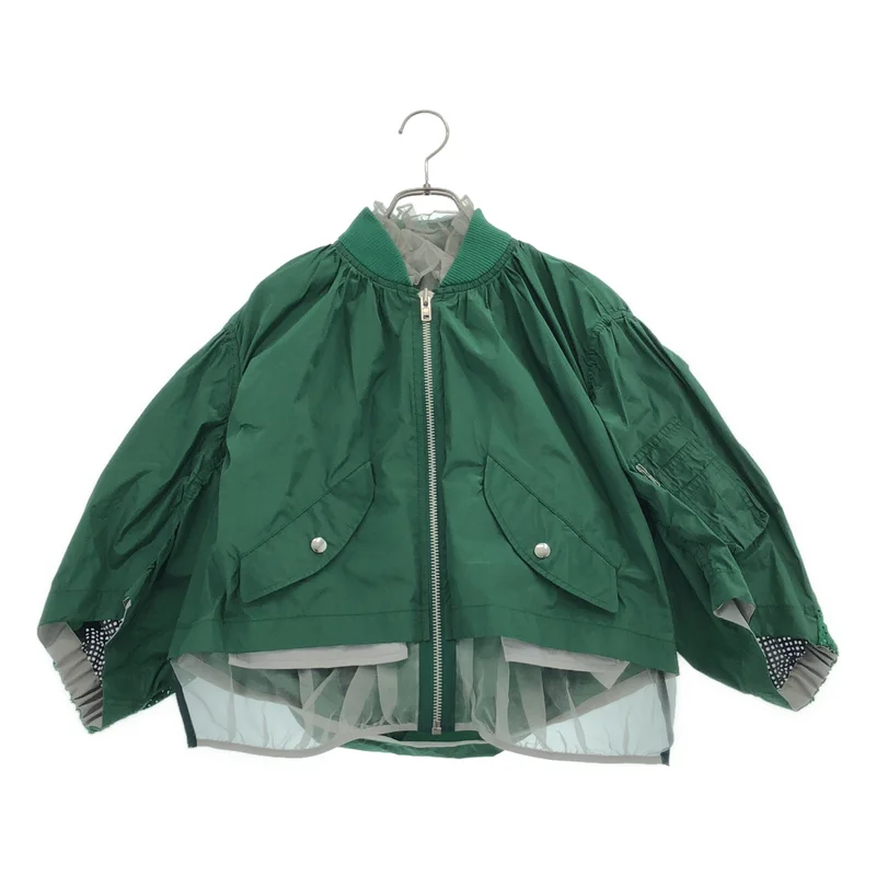 sacai / サカイ | メッシュ フリル切替 ブルゾンジャケット | 2 | レディース