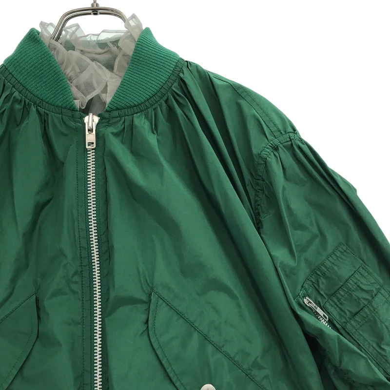 sacai / サカイ | メッシュ フリル切替 ブルゾンジャケット | 2 | レディース