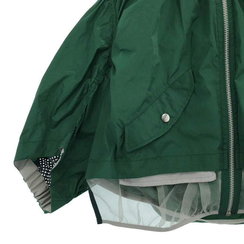 sacai / サカイ | メッシュ フリル切替 ブルゾンジャケット | 2 | レディース