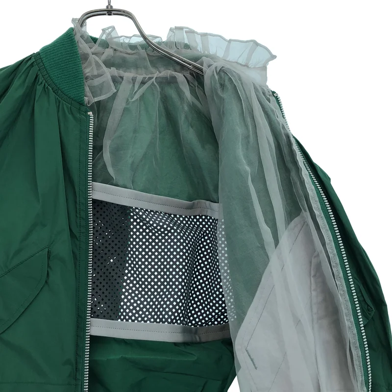 sacai / サカイ | メッシュ フリル切替 ブルゾンジャケット | 2 | レディース