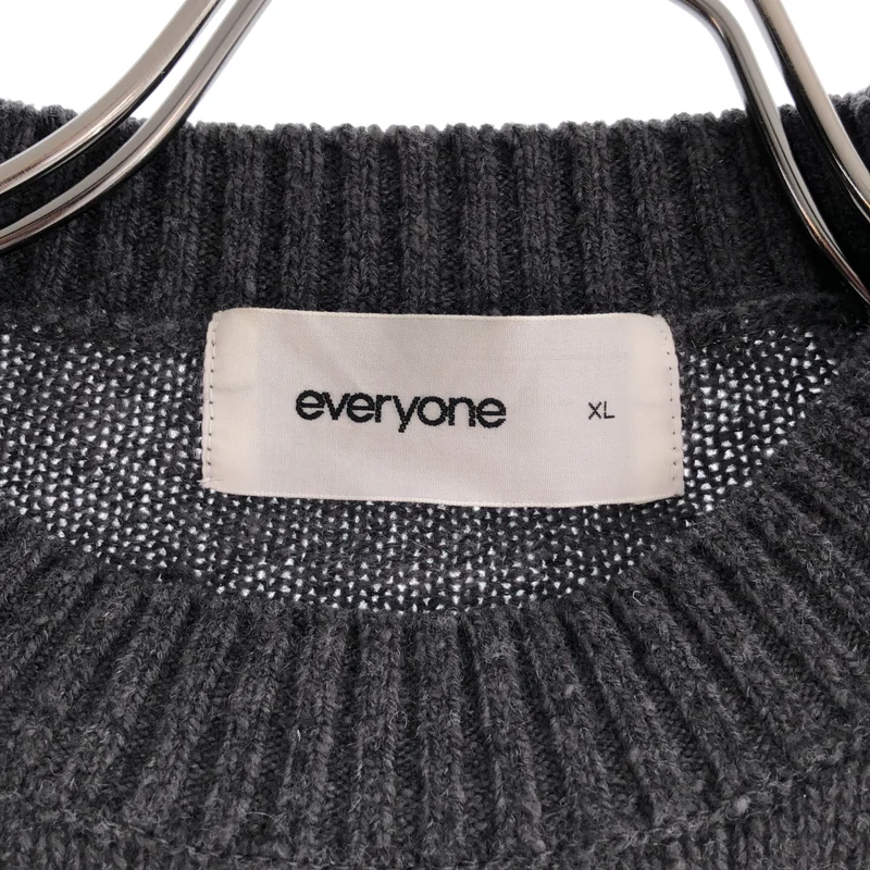 everyone / エブリワン | ウール クルーネック ニット | XL | メンズ