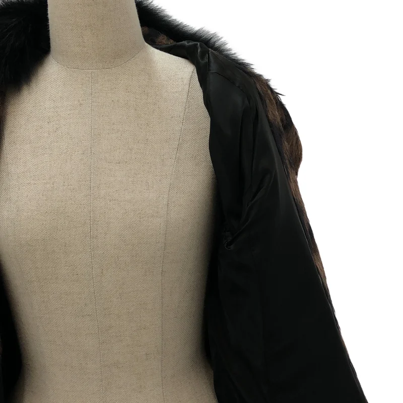 Max Mara / マックスマーラ | アルパカ ウール レオパード ベルテッドシャギーコート | 42 | レディース