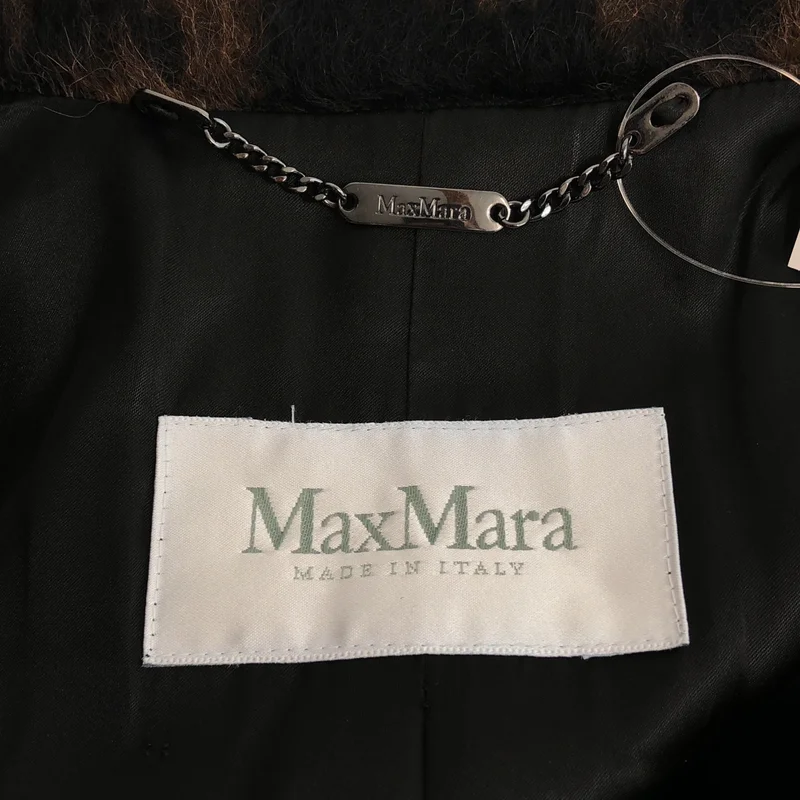 Max Mara / マックスマーラ | アルパカ ウール レオパード ベルテッドシャギーコート | 42 | レディース