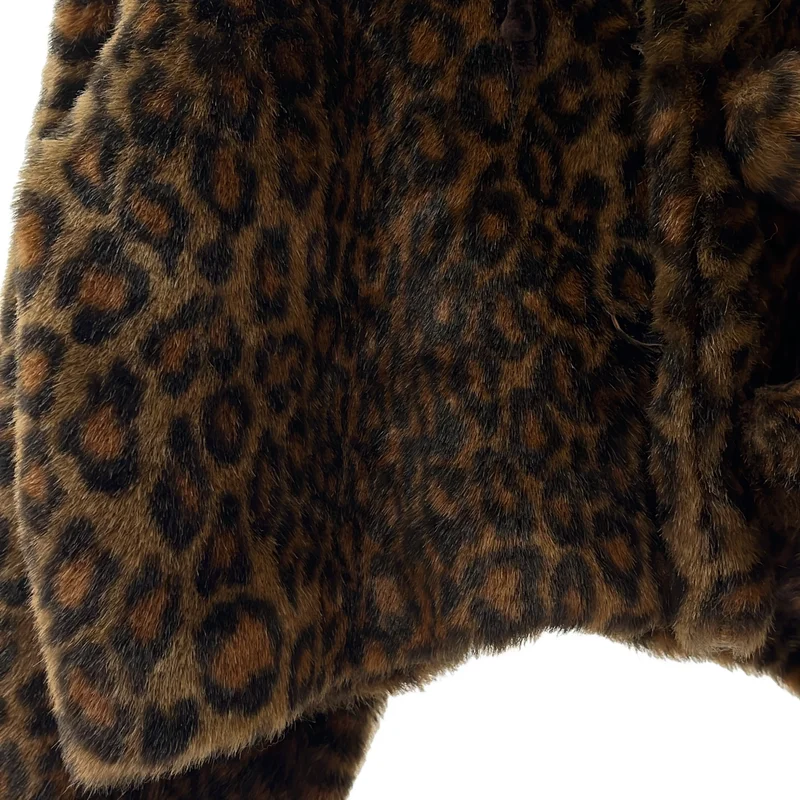 HYSTERIC GLAMOUR / ヒステリックグラマー | フェイクファー レオパード フーデッド ショートジャケット | F | レディース