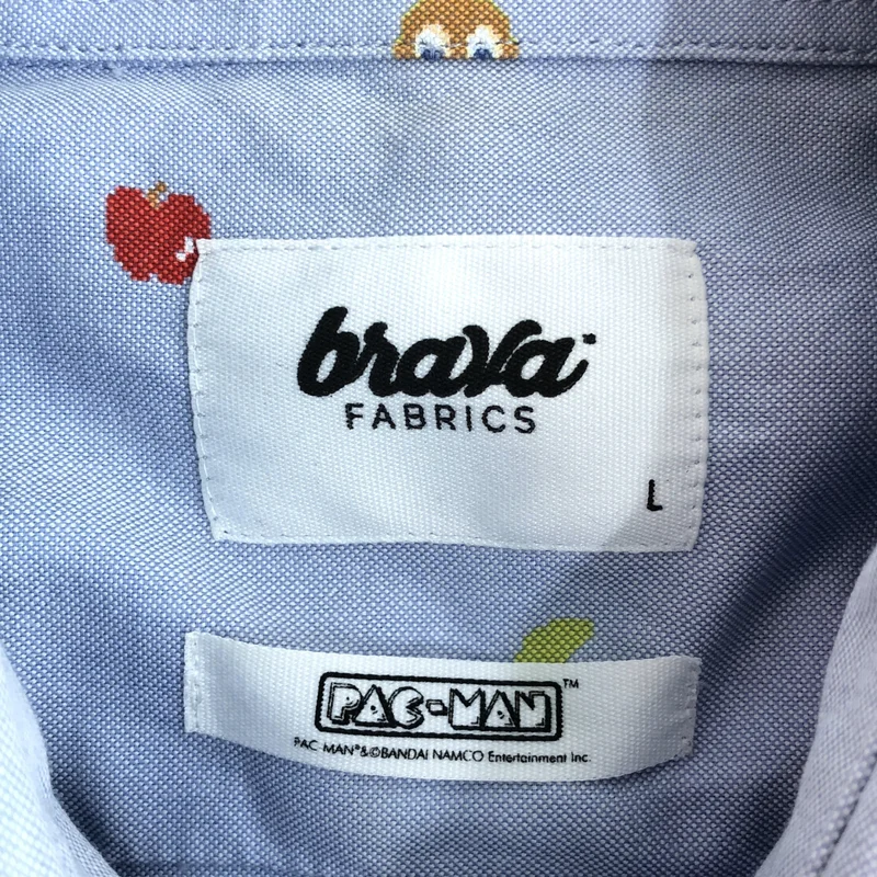 None / | Brava Fabrics / ブラバ ファブリクス / × PAC-MAN / コットン 総柄 ボタンダウンシャツ | L | メンズ