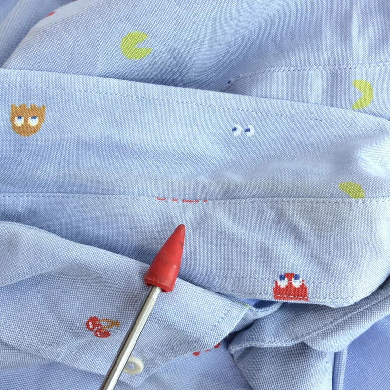 None / | Brava Fabrics / ブラバ ファブリクス / × PAC-MAN / コットン 総柄 ボタンダウンシャツ | L | メンズ