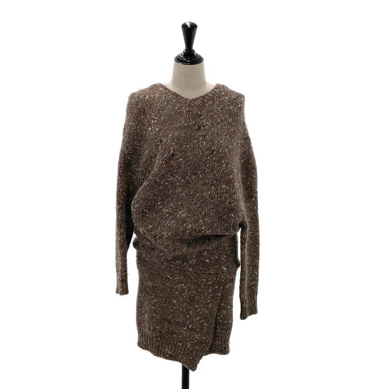 STELLA McCARTNEY / ステラマッカートニー | ウール アシンメトリー ニット ワンピース | 36 | レディース