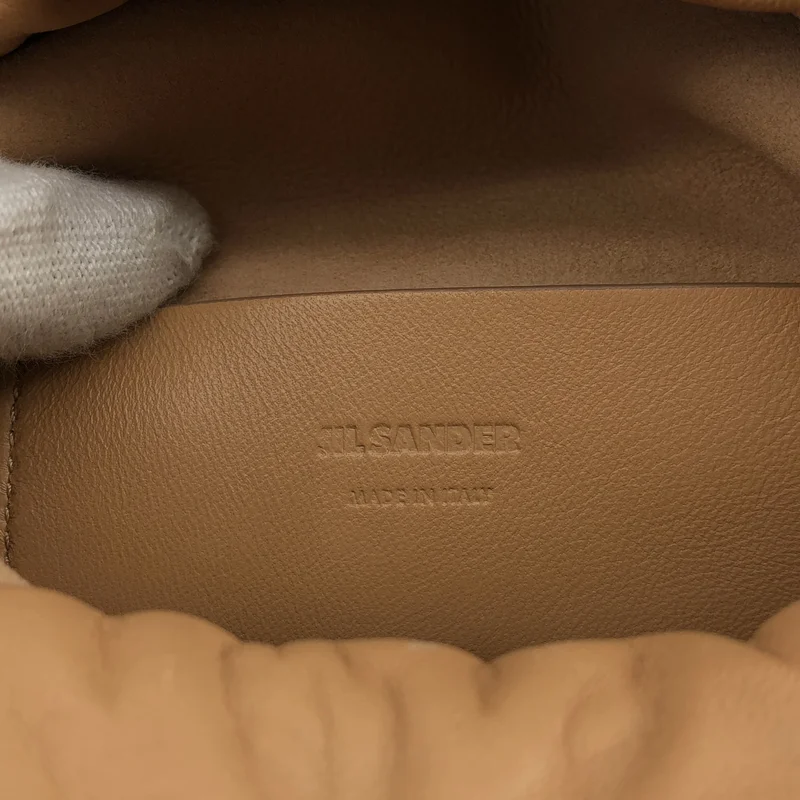 JIL SANDER / ジルサンダー | レザー ドローストリング 巾着ポーチ |