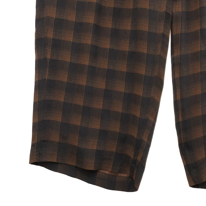 YOKE / ヨーク | Rayon Acetate Jacquard Plaid 1Pleated Easy Pants パンツ | 2 | メンズ