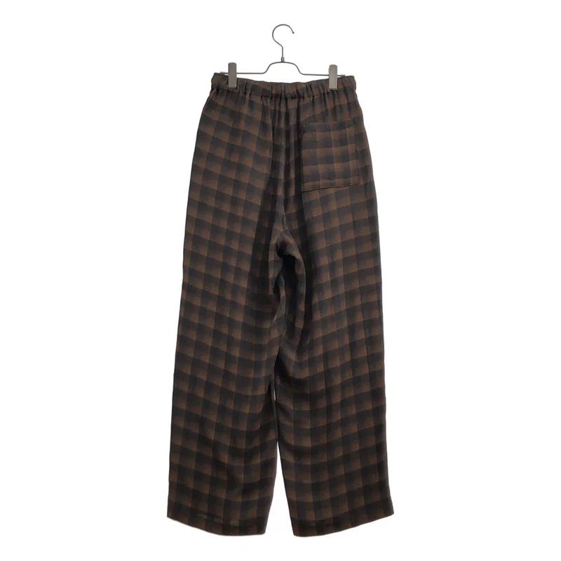YOKE / ヨーク | Rayon Acetate Jacquard Plaid 1Pleated Easy Pants パンツ | 2 | メンズ