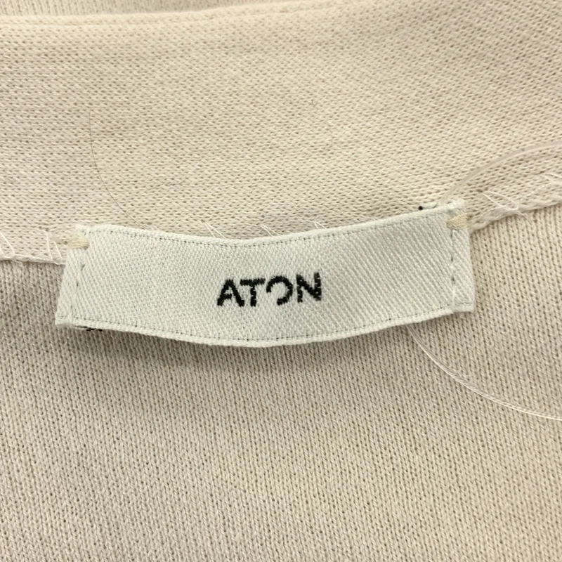 ATON / エイトン | 50/2 NATURAL DYED ORGANIC Vネックカーディガン | 02 | レディース