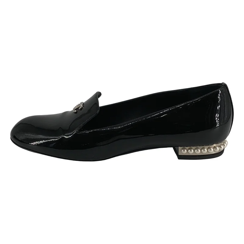 CHANEL / シャネル | パテントレザーパール パンプス / G G30757 | 36 1/2C | レディース