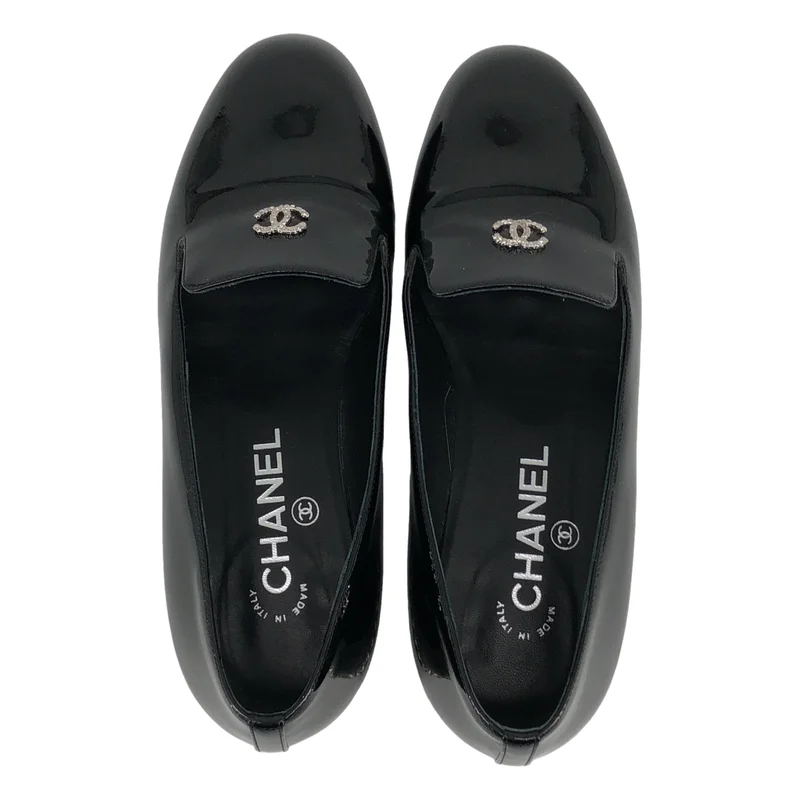 CHANEL / シャネル | パテントレザーパール パンプス / G G30757 | 36 1/2C | レディース