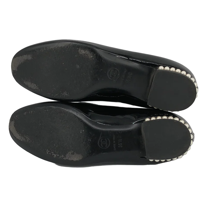 CHANEL / シャネル | パテントレザーパール パンプス / G G30757 | 36 1/2C | レディース