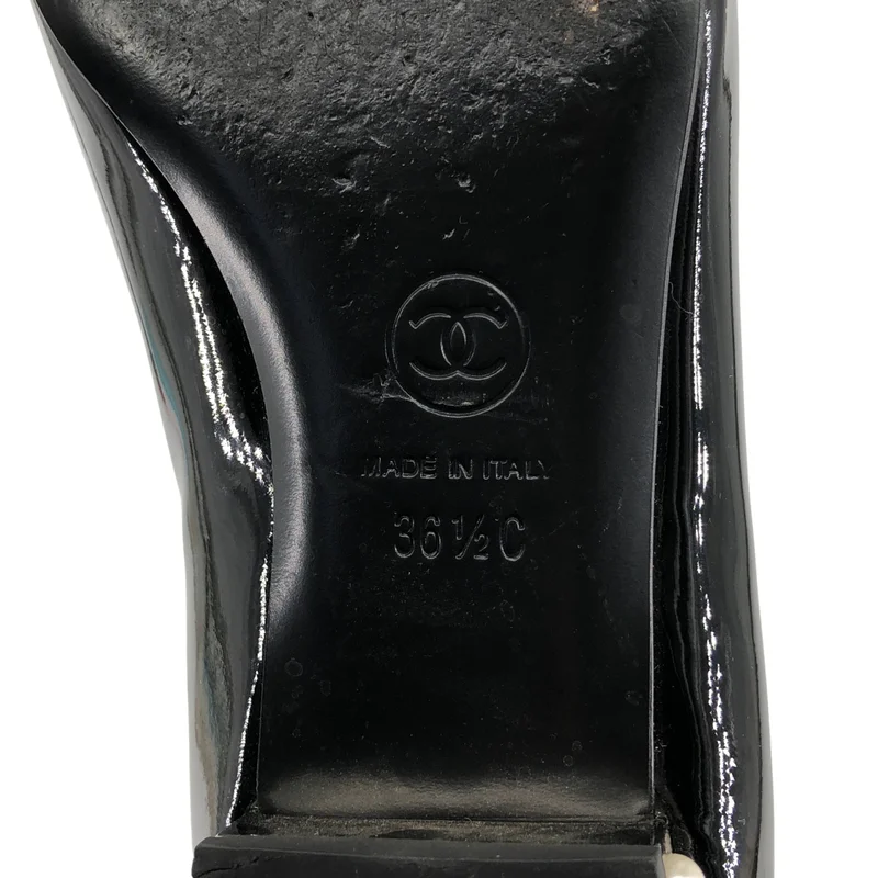 CHANEL / シャネル | パテントレザーパール パンプス / G G30757 | 36 1/2C | レディース