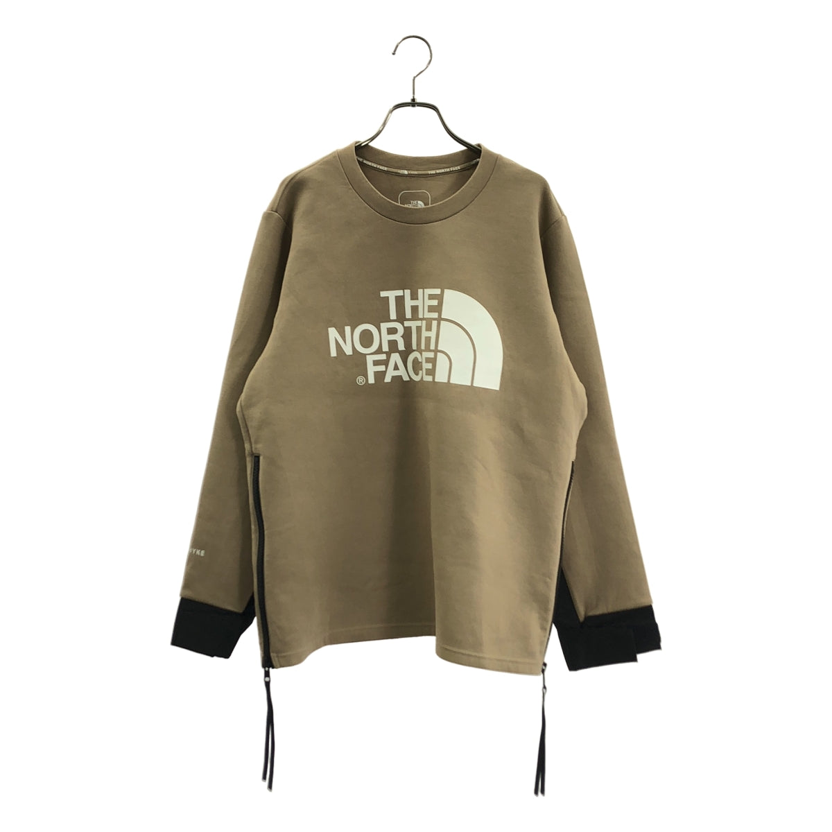HYKE / ハイク | × THE NORTH FACE / ザノースフェイス Tec Air Big Top / ロゴ ジップ スウェット トレーナー | M | ブラウン/ブラック | レディース HYKE / ハイク | × THE NORTH FACE / ザノースフェイス Tec Air Big