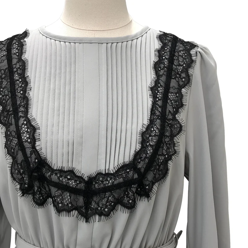 Herlipto / ハーリップトゥ | Rosaline Lace Trimmed Dress レース装飾 ギャザー ワンピース | S | レディース
