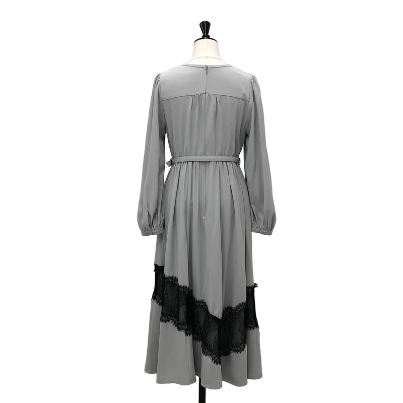 Herlipto / ハーリップトゥ | Rosaline Lace Trimmed Dress レース装飾 ギャザー ワンピース | S | レディース