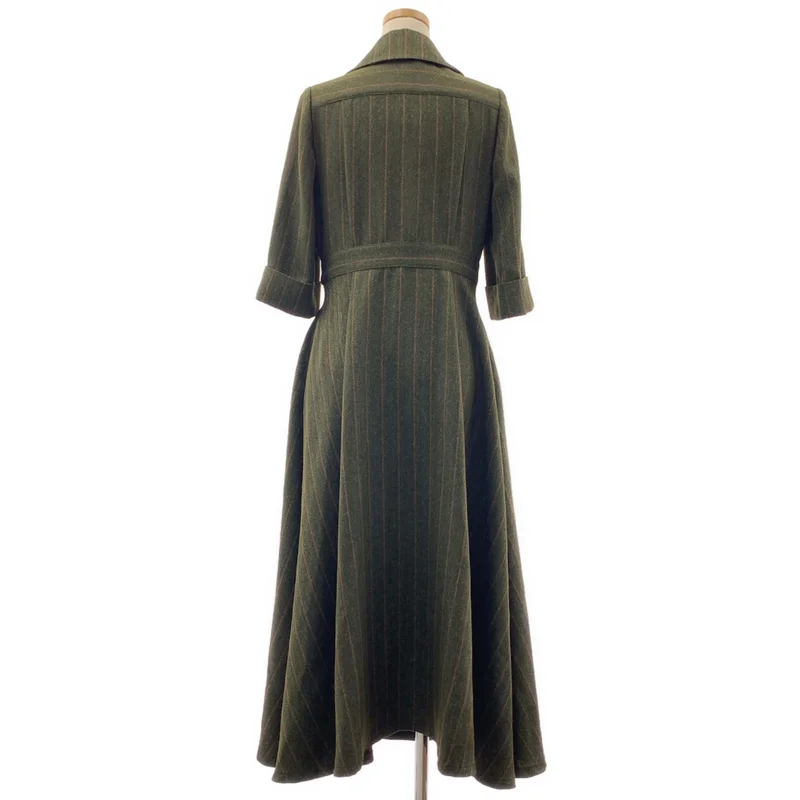 foufou / フーフー | open collar herringbone one piece / オープンカラーヘリンボーンワンピース | 1 | レディース