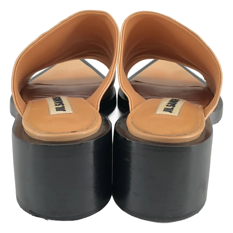 JIL SANDER / ジルサンダー | レザー ポインテッドトゥ サンダル | 36 1/2 | レディース