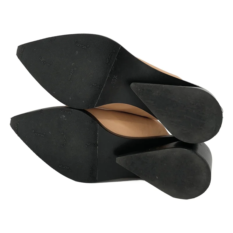 JIL SANDER / ジルサンダー | レザー ポインテッドトゥ サンダル | 36 1/2 | レディース