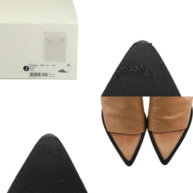 JIL SANDER / ジルサンダー | レザー ポインテッドトゥ サンダル | 36 1/2 | レディース