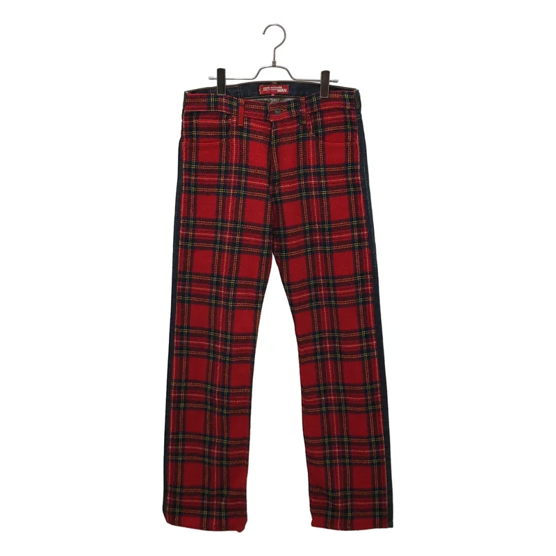 JUNYAWATANABE COMMEdesGARCONS MAN / ジュンヤワタナベマン | 2002AW | × Levi's / ウール チェック 切り替え デニムパンツ | M | メンズ
