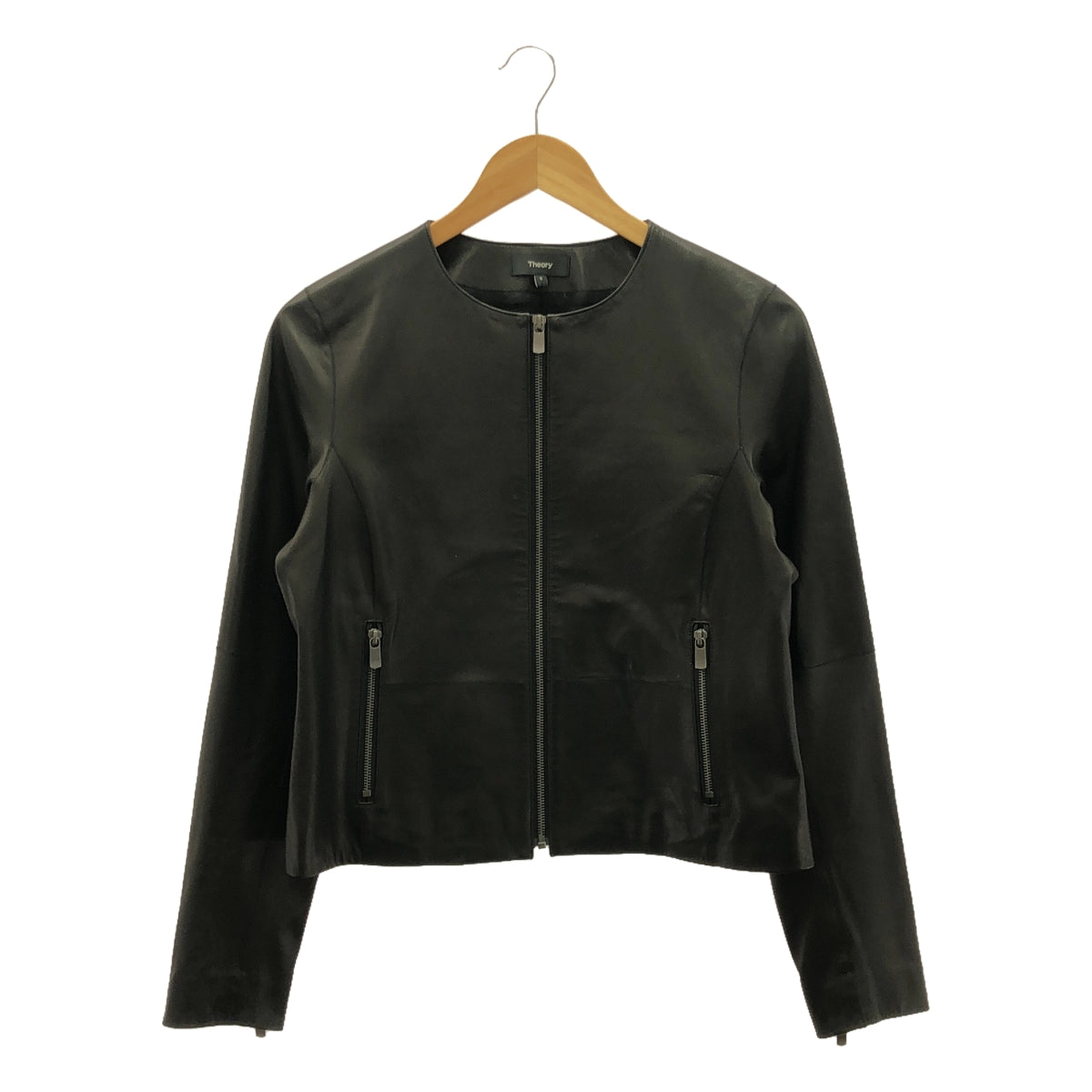 theory / セオリー | SMOOTH LEATHR FLAT CREW JKT ノーカラー