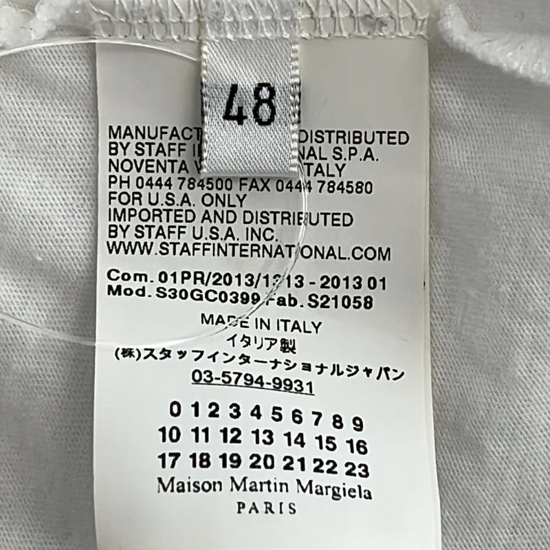 Maison Martin Margiela / メゾンマルタンマルジェラ | 2013SS | コットン 切替 Tシャツ | 48 | メンズ