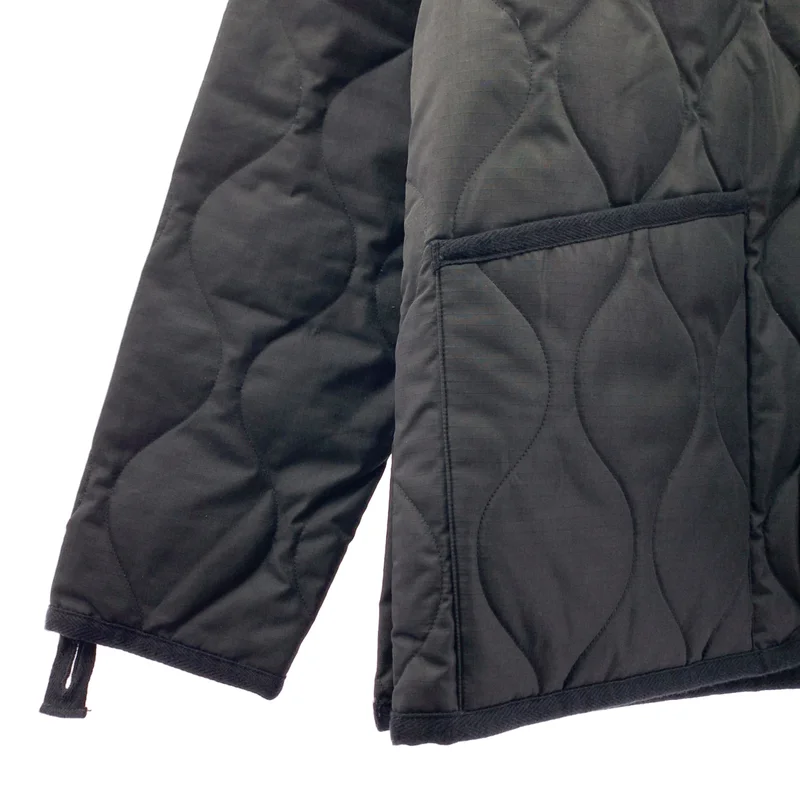 TAION / タイオン | U NECK BUTTON JACKET キルティング ノーカラージャケット | M/L | メンズ