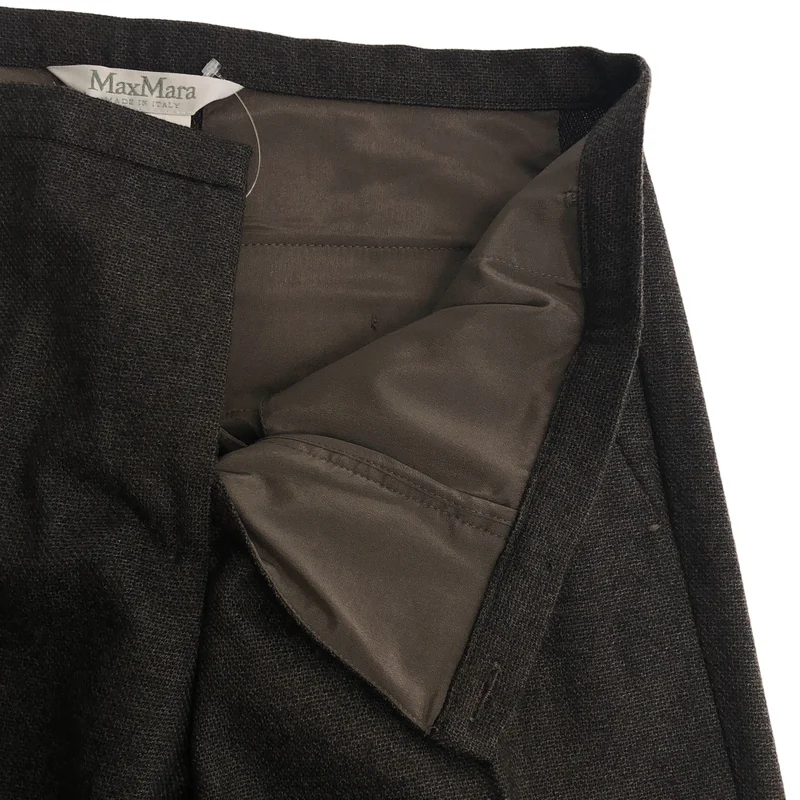 Max Mara / マックスマーラ | ウール シルク ストレートスラックス 11360143 00 | 32 | レディース