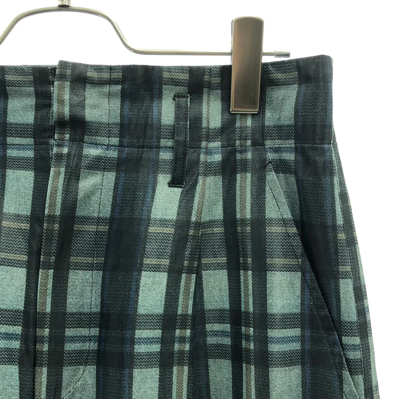 TOGA PULLA / トーガプルラ | Polyester mesh wide pants / ポリエステル チェック メッシュワイドパンツ | 34 | レディース