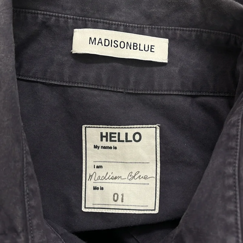 MADISON BLUE / マディソンブルー | 2020SS | オーバーシルエット 袖ロゴ シャツ ワンピース | S | レディース