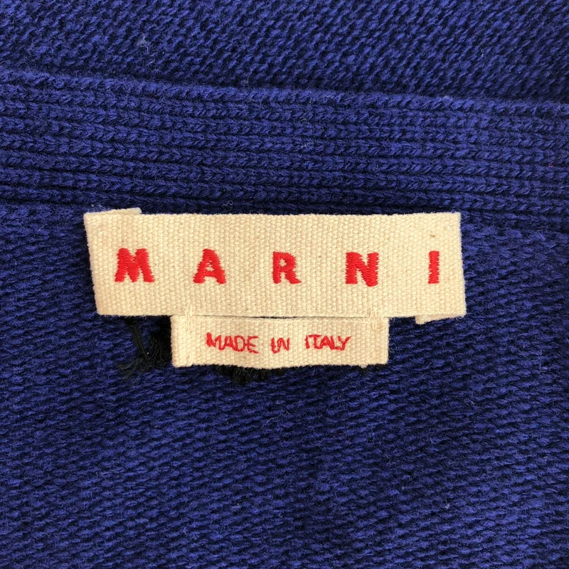 MARNI / マルニ | 2022AW | V NECK WOOL CARDIGAN / ウール アップリケ Vネック ワイドニットカーディガン | 40 | レディース