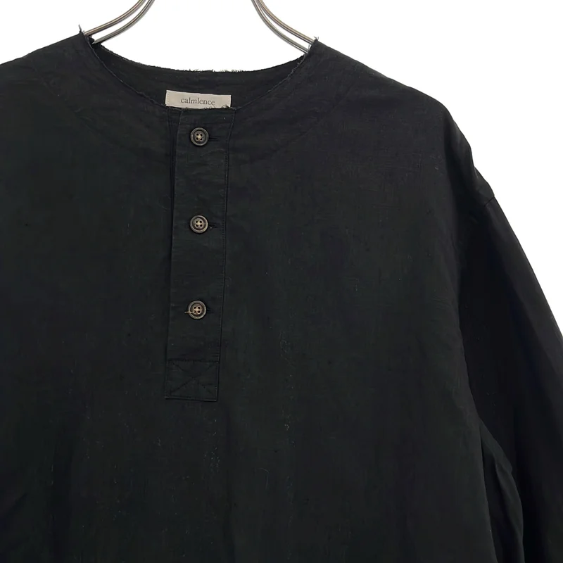 calmlence / カームレンス | SHIRT021. Cutoff Neck Pullover Shirt High Density Linen Cloth. シャツ | 1 | メンズ