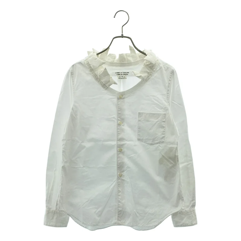 COMME des GARCONS COMME des GARCONS / コムコム | 2017AW | 製品洗い加工 コットン デザインカラー シャツ | XS | レディース