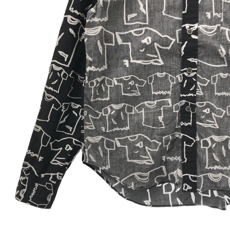 BLACK COMME des GARCONS / ブラックコムデギャルソン | 2016AW | 総柄 インサイドアウトシャツ | XS | レディース