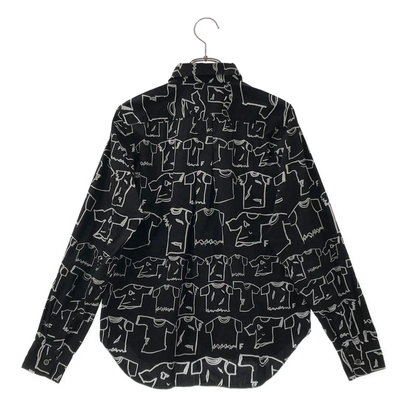 BLACK COMME des GARCONS / ブラックコムデギャルソン | 2016AW | 総柄 インサイドアウトシャツ | XS | レディース
