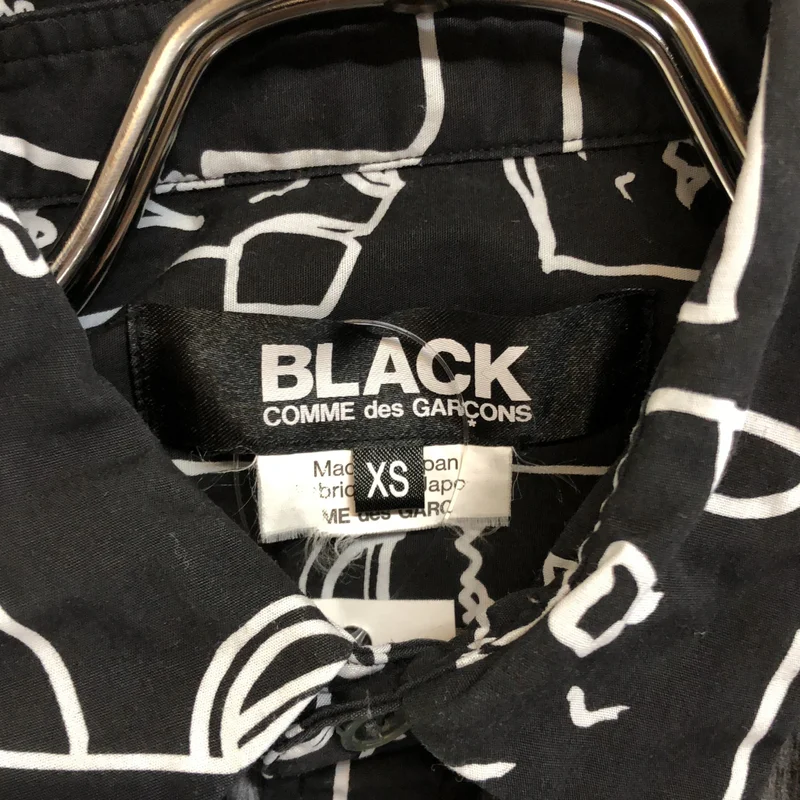 BLACK COMME des GARCONS / ブラックコムデギャルソン | 2016AW | 総柄 インサイドアウトシャツ | XS | レディース