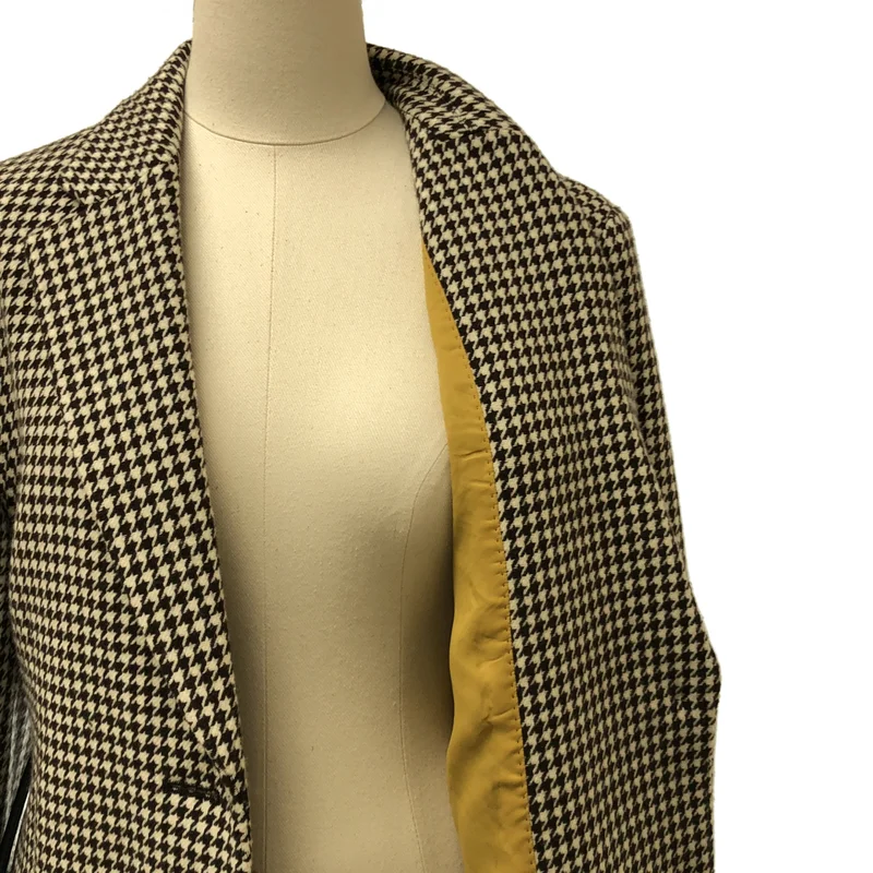 TOMORROWLAND collection / トゥモローランドコレクション | 2023AW | ブラウニーハウンドトゥース ベルテッドジャケット | 36 | レディース