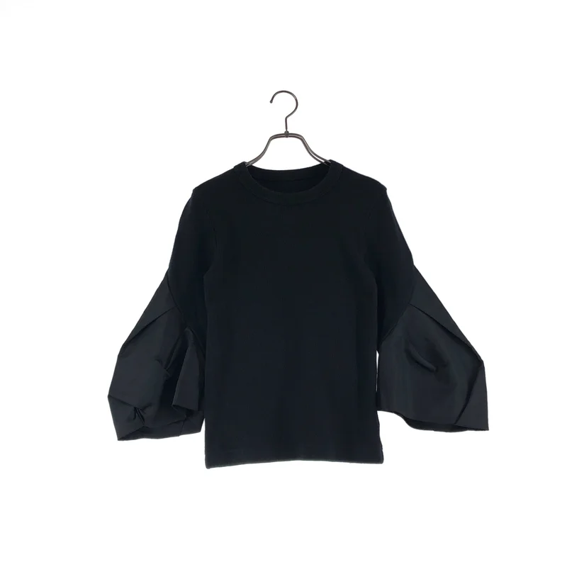 sacai / サカイ | 2023SS | Nylon Twill Mix Cotton Jersey Pullover / ナイロンツイル ミックスコットン ジャージープルオーバー | 1 | レディース