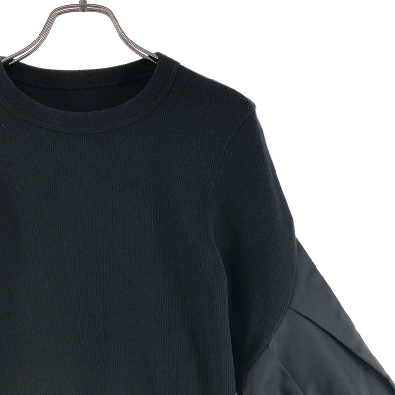sacai / サカイ | 2023SS | Nylon Twill Mix Cotton Jersey Pullover / ナイロンツイル ミックスコットン ジャージープルオーバー | 1 | レディース