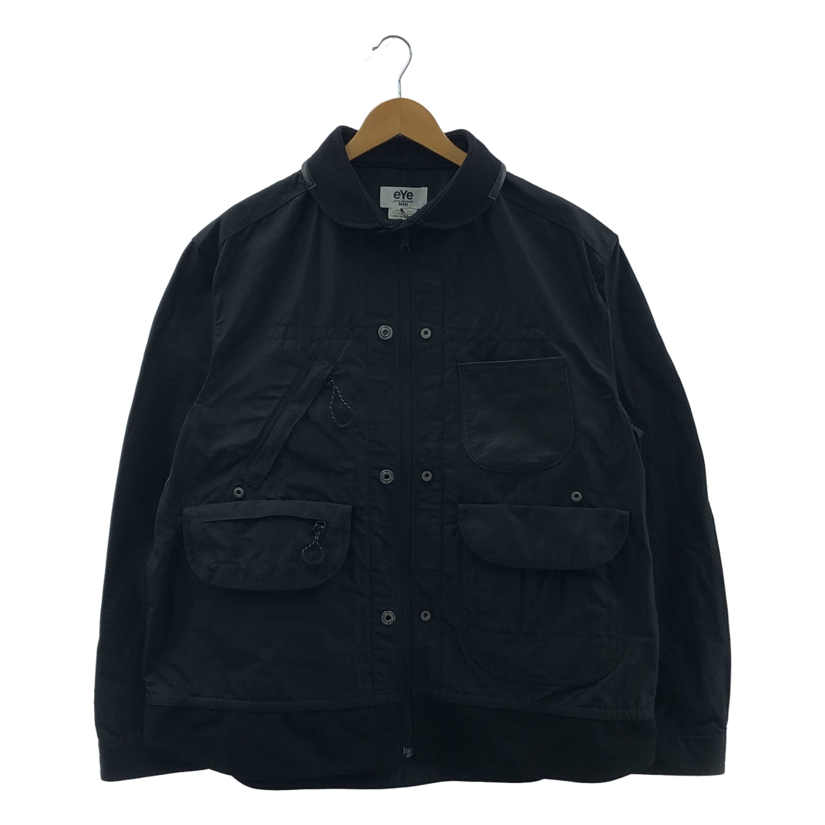【新品】  eye JUNYA WATANABE COMME des GARCONS MAN / アイジュンヤワタナベ マン | 2025SS | × OAKLEY / オークリー リバーシブル エステルツイル×綿エステル 異素材切替 ラミネートジャケット | XL | ブラック | メンズ original-5ba3jlx4f6no-1.jpg?w=
