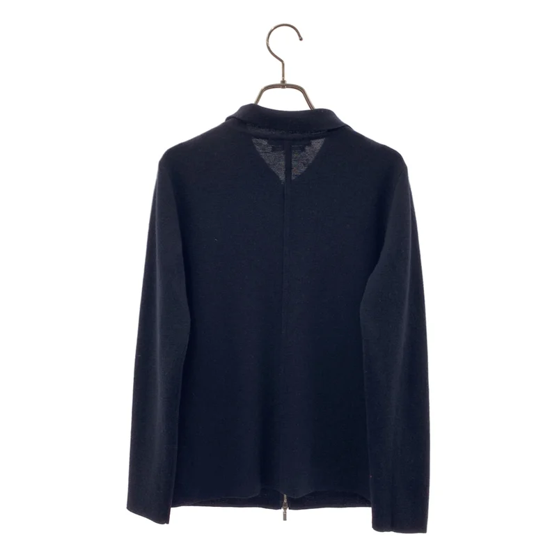 FOXEY NEW YORK / フォクシーニューヨーク | ウール ロゴジップ ニット ジャケット | 38 | レディース