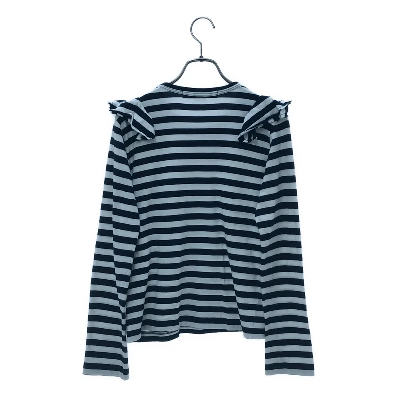 COMME des GARCONS COMME des GARCONS / コムコム | コットン ボーダー フリルドッキング Tシャツ | S | レディース