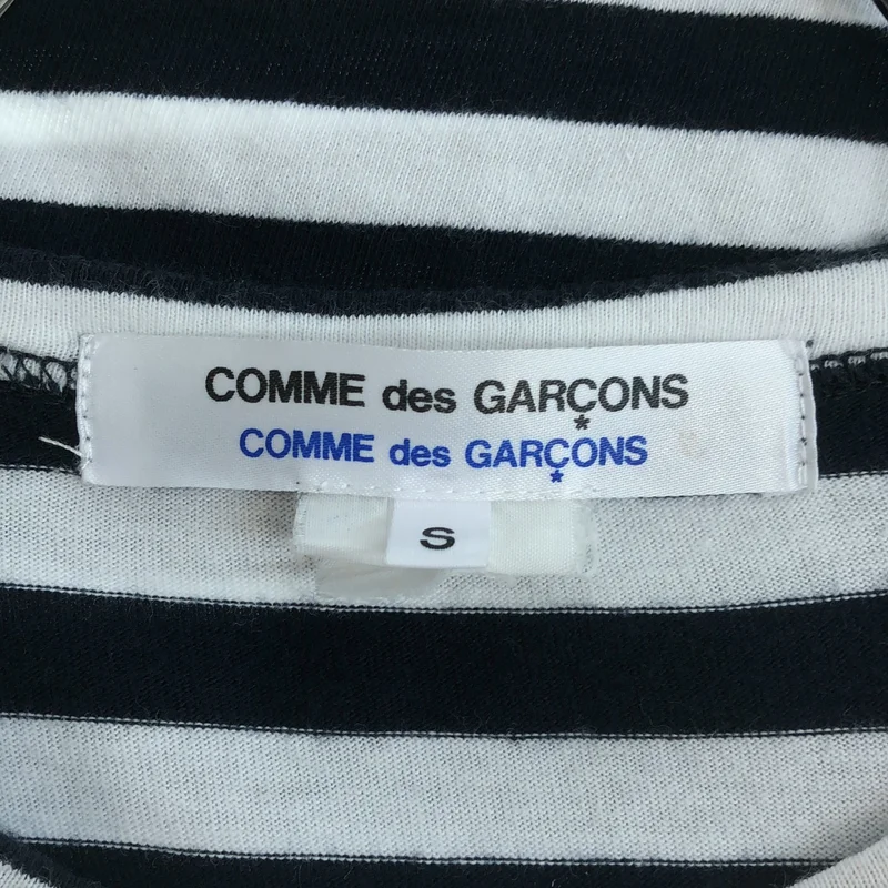 COMME des GARCONS COMME des GARCONS / コムコム | コットン ボーダー フリルドッキング Tシャツ | S | レディース