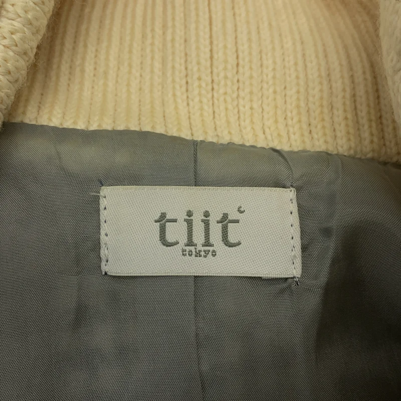 tiit tokyo / ティート トーキョー | ウール 千鳥格子 ノースリーブ ベルテッドコート | 38 | レディース