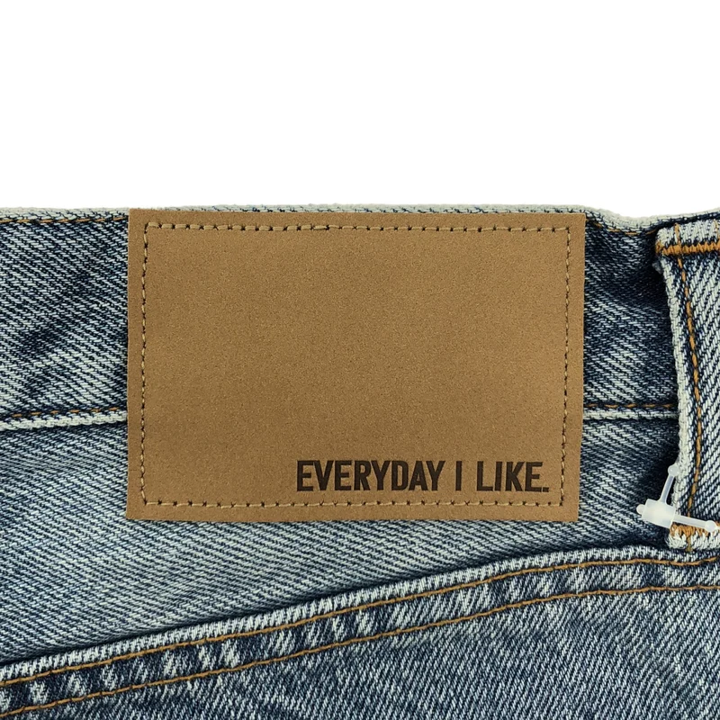 EVERYDAY I LIKE. / エヴリディアイライク | 2023AW | Deuxieme Classe / ロゴパッチ タックバギーデニム パンツ | 34 | レディース