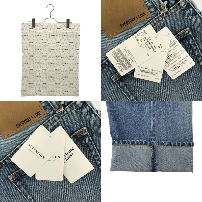 EVERYDAY I LIKE. / エヴリディアイライク | 2023AW | Deuxieme Classe / ロゴパッチ タックバギーデニム パンツ | 34 | レディース